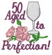 Aged 50 embroidery design