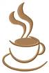 Abstract Coffee Cup embroidery design