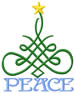 Peace embroidery design