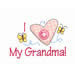 I LOVE MY GRANDMA embroidery design
