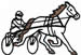 HARNESS RACING OUTLINE embroidery design
