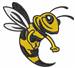 YELLOW JACKET MASCOT embroidery design
