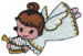 ANGEL PLAYING HARP embroidery design