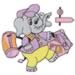 Traveling Elephant embroidery design