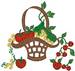 Basket with Fruit embroidery design