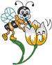 Flower Bug embroidery design