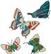 4 Butterflies embroidery design