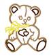 Bear doll embroidery design