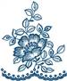 Blue Flower Decoration embroidery design