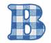 Gingham B embroidery design
