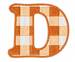 Gingham D embroidery design