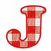 Gingham J embroidery design