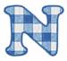Gingham N embroidery design
