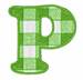 Gingham P embroidery design