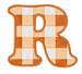 Gingham R embroidery design