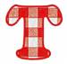 Gingham T embroidery design