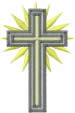 Shinning Cross embroidery design