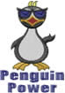 Penguin Power embroidery design