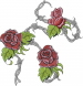 Barbed Wire With Roses embroidery design