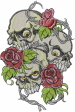Skulls And Roses embroidery design