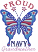 Proud Navy Grandma embroidery design