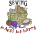 Kittens Sewing Basket embroidery design