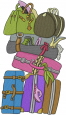 Luggage embroidery design