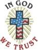 In God We Trust embroidery design