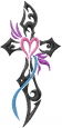 Heart On Cross embroidery design