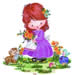 Girl in Garden embroidery design