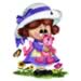 Little Miss and Teddy embroidery design
