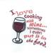 Cooking With Wine embroidery design
