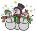 Singing Snowmen embroidery design