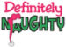 Definitely Naughty embroidery design
