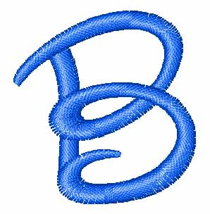 Text And Shapes Embroidery Design: Disney Letter B From Concord Collections