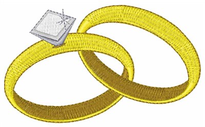 machine embroidery wedding ring designd
