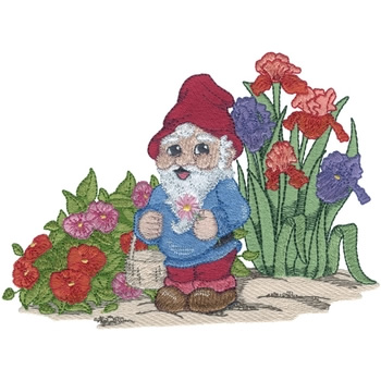 gnome embroidery design