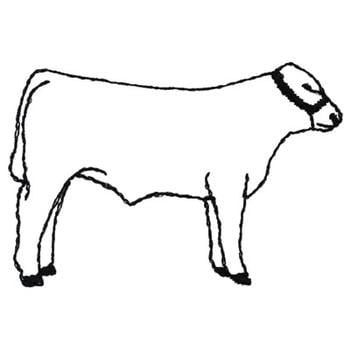 Animals Embroidery Design: Show Steer Outline From Dakota Collectibles