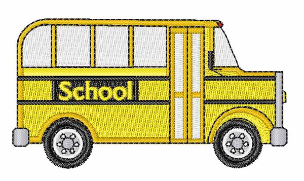Occupational Embroidery Design: School Bus from Embroidery Patterns