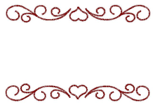 Embellishments Embroidery Design: Heart Border from Embroidery Patterns