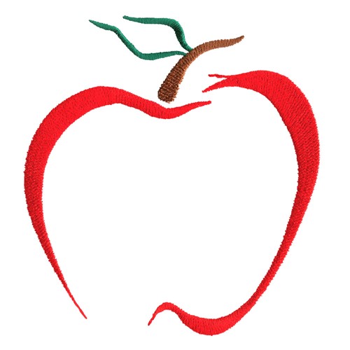 free clipart apple outline - photo #21