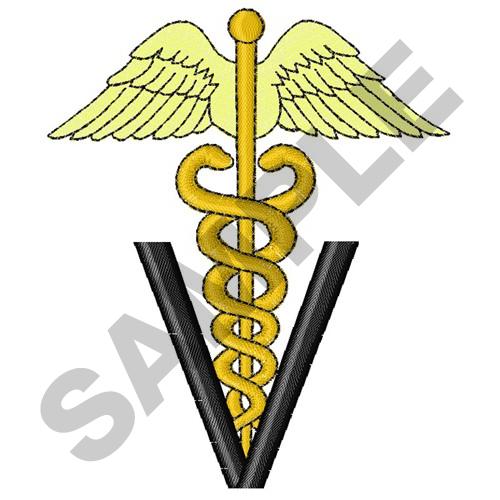 Letters Embroidery Design VETERINARIAN SYMBOL from Great Notions