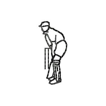 Cricket Player Outline