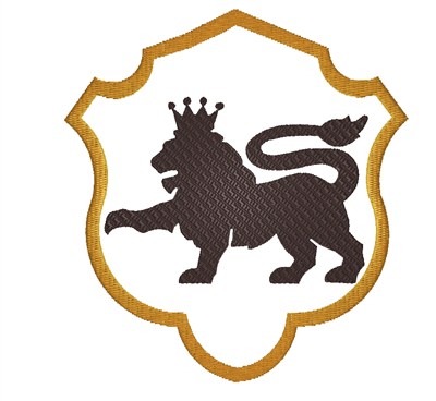 Animals Embroidery Design: Royal Lion Crest from King Graphics