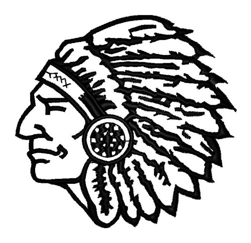 Heads Embroidery Design: Indian Head from MA Designs
