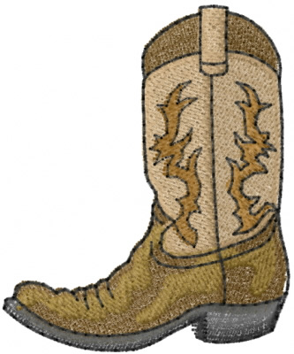 Cultural Embroidery Design: Cowboy Boot from Machine Embroidery Designs