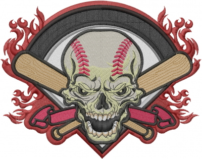 Baseball Skull Logo
