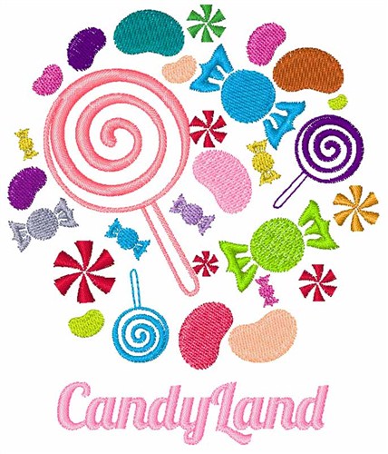 Candyland Font Alphabet Candy land embroidery design