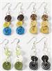 Button Dangle Earrings embroidery supplies