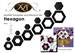 Hexagon Template and Window Set embroidery supplies